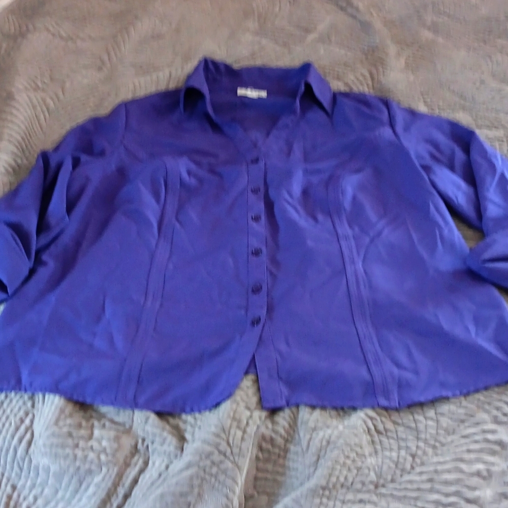 Plus size button up blouse